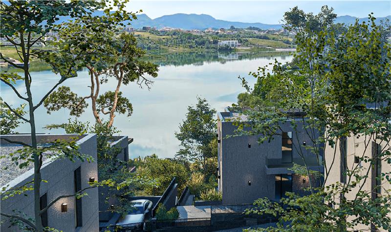 luxury villa for sale in Tirana with lake view